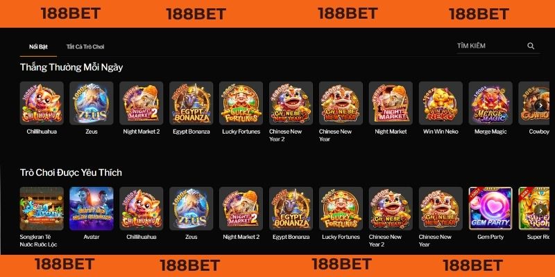 Chơi slot game 188BET